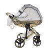 Junama Hearts White Gold stroller mosquito net protecting baby from insects