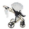 Junama Hearts White Gold stroller shopping basket for everyday baby essentials