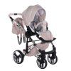 Junama Dolce Pink Silver front swivel wheels with lock system for better control