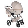 Junama College Beige premium stroller front view with elegant carrycot