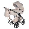 Junama College Beige luxury baby stroller back view with modern beige design