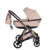 Junama Space V3 Beige premium stroller front view with beige finish