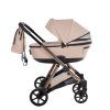 Junama Space V3 Beige stroller handle with eco leather finish for comfortable grip