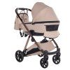 Junama Space V3 Beige luxury stroller rear view showing durable chassis