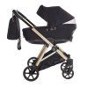 Junama Space V3 Black premium stroller front view with black finish