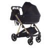 Junama Space V3 Black designer baby stroller side view with modern frame