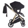 Junama Space V3 Black stroller canopy protecting baby from sun and wind