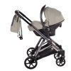 Junama Space V3 Green stroller with installed car seat side view