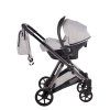 Junama Space V3 Grey with installed car seat side view