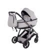 Junama Space V3 Grey premium stroller front view with grey finish
