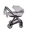 Junama Space V3 Grey designer baby stroller side view with modern frame
