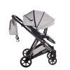 Junama Space V3 Grey stroller canopy protecting baby from sun and wind