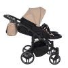 Junama Duo V3 Beige sport seat front view with safety harness