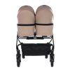 Junama Duo V3 Beige luxury stroller rear view showing durable chassis