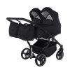 Junama Duo V3 Black premium stroller front view with black finish