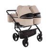 Junama Duo V3 Eco Beige front swivel wheels with lock system for better control