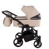 Junama Duo V3 Eco Beige stroller handle with eco leather finish for comfortable grip