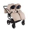 Junama Duo V3 Eco Beige stroller leg cover keeping baby warm in colder weather