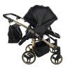 Junama Duo V3 Eco Black Gold front swivel wheels with lock system for better control
