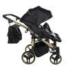 Junama Duo V3 Eco Black Gold stroller handle with eco leather finish for comfortable grip