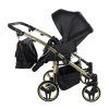 Junama Duo V3 Eco Black Gold stroller chassis with lightweight aluminium construction