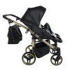 Junama Duo V3 Eco Black Gold stroller seat unit for toddlers with adjustable backrest