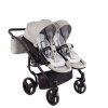 Junama Duo V3 Eco Grey sport seat front view with safety harness