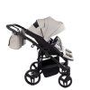 Junama Duo V3 Eco Grey stroller canopy protecting baby from sun and wind