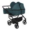 Junama Duo V3 Green luxury stroller rear view showing durable chassis