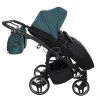 Junama Duo V3 Green stroller canopy protecting baby from sun and wind