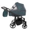 Junama Duo V3 Green stroller mosquito net protecting baby from insects