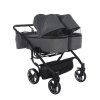 Junama Duo V3 Grey luxury stroller rear view showing durable chassis