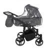 Junama Duo V3 Grey stroller rain cover protecting baby during rainy weather