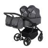 Junama Duo V3 Grey premium stroller front view with grey finish