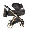 Junama Ellegante Art Deco Black stroller handle with eco leather finish for comfortable grip