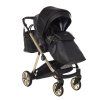 Junama Ellegante Art Deco Black stroller leg cover keeping baby warm in colder weather