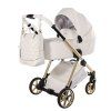 Junama Ellegante Art Deco White premium stroller front view with white finish
