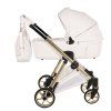 Junama Ellegante Art Deco White luxury baby stroller main view with elegant white design