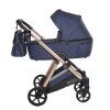 Junama Ellegante Blue luxury baby stroller main view with elegant blue design