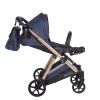 Junama Ellegante Blue sport seat side view with adjustable recline