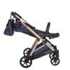 Junama Ellegante Blue stroller frame detail with solid construction