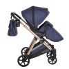 Junama Ellegante Blue stroller handle with eco leather finish for comfortable grip