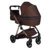 Junama Ellegante Brown luxury stroller rear view showing durable chassis