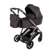 Junama Ellegante Graphite premium stroller front view with graphite finish