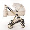 Junama Ellegante Lame Beige luxury baby stroller main view with elegant beige design