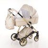 Junama Ellegante Lame Beige stroller mosquito net protecting baby from insects