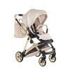 Junama Ellegante Lame Beige sport seat front view with safety harness