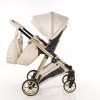 Junama Ellegante Lame Beige stroller configured as practical travel system