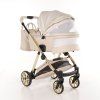 Junama Ellegante Lame Beige front swivel wheels with lock system for better control