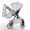 Junama Ellegante Lame Light Blue stroller seat unit for toddlers with adjustable backrest